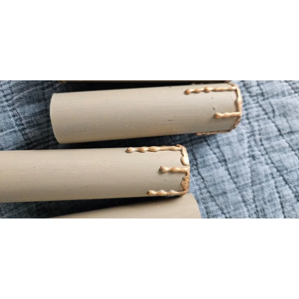 PVC Sleeves Faux‎ Wax Drip Rustic Farmhouse Decor Set of 6